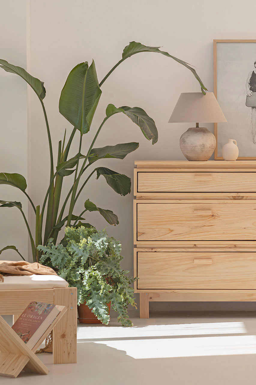 Imagen de ambiente 1 para:C&oacute;moda grande de madera natural